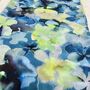 Blue And Green Tie Dye Floral Print Scarf, thumbnail 2 of 6