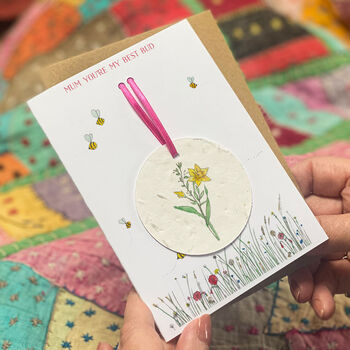 Birth Flower Seed Paper Keepsake Card, 2 of 3
