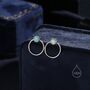 Double Circle Aqua Green Opal Ear Jacket, thumbnail 2 of 10