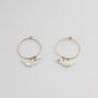 Gold Filled Mother Of Pearl Bird Hoops, thumbnail 2 of 7