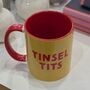 'Tinsel T*Ts' Christmas Mug, thumbnail 2 of 2