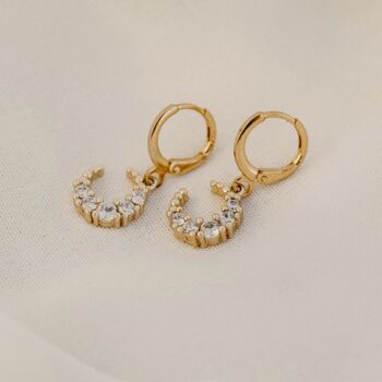 Moonglade | 14k Gold Plated Huggie Hoop Earrings, 6 of 7