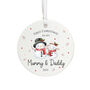 Personalised Mummy And Daddy 1st Christmas Bauble Keepsake Gift, thumbnail 4 of 4