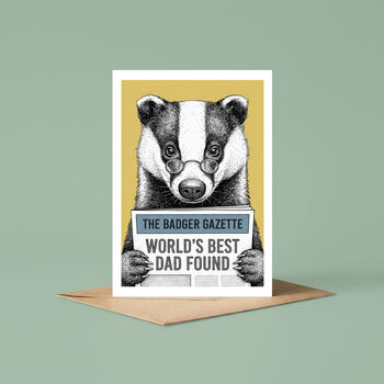 Badger Fathers Day Card, 2 of 5