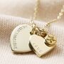 Personalised Double Heart And Birthstone Charm Necklace, thumbnail 5 of 12