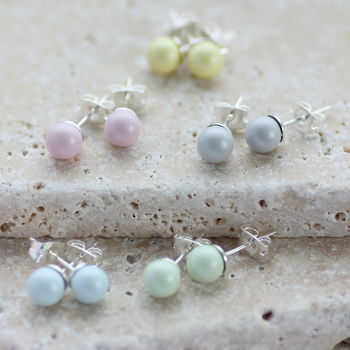 Pastel Swarovski Pearl Earrings, 4 of 7