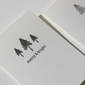 Pack Of Eight Letterpress Christmas Cards, 2 of 10