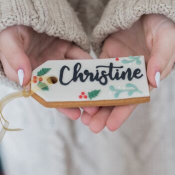 Personalised Christmas Tag Biscuits, 2 of 4