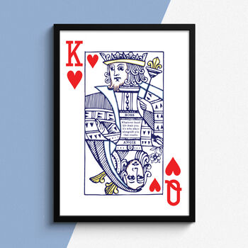 King And Queen Personalised Couples Print, 2 of 5