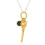 Wdts Bird Skull Necklace, Onyx Drop, thumbnail 1 of 4