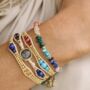 Sana Rough Cut Chakra Gemstone Stretch Bracelet, thumbnail 1 of 7