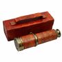 Brass Marine Dollond London Telescope With Leather Case, thumbnail 3 of 8
