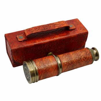 Brass Marine Dollond London Telescope With Leather Case, 3 of 8