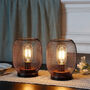 Set Of Two Round Table LED Lamps Battery Powered, thumbnail 1 of 5