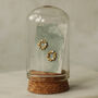 Gold Wreath Circle Stud Earrings, thumbnail 1 of 8