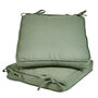Set Of Two Olive Green Seat Cushions With Ties, thumbnail 2 of 4
