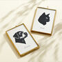 Personalised Pet Cameo Paper Cut Framed Print, thumbnail 1 of 5
