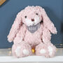 Pink Or Grey Bunny With Personalised Bandana, thumbnail 1 of 6