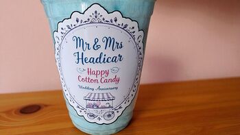 Personalised Cotton Candy Tub – 2nd Wedding Anniversary, 9 of 9