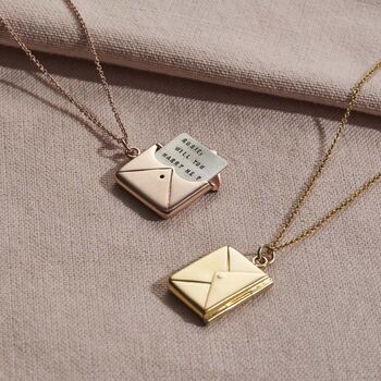 Personalised Little Message Envelope Necklace, 8 of 12