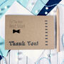 Personalised 'Thank You' Best Man Bow Tie Card, thumbnail 2 of 4