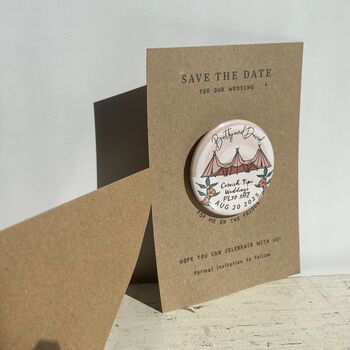 Festival Tipi Wedding Save The Date Magnet Wedding Invitation, 2 of 3