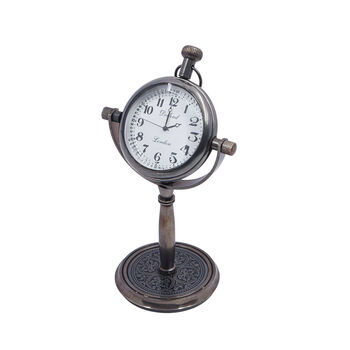 Personalised 8th Anniversary Gift Bronze Desk Clock, 5 of 9