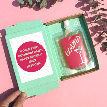 Personalised Letterbox Cosmopolitan Cocktail Gift Set, 9 of 9