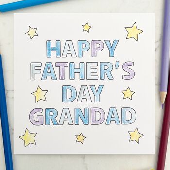 Grandad Colour In Father's Day Card, 3 of 3