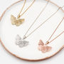 Personalised Silver Or Gold Plated Butterfly Necklace, thumbnail 1 of 6