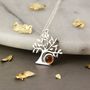 Sterling Silver Amber Tree Of Life Necklace, thumbnail 4 of 9