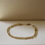 5mm Figaro Chain Bracelet 18 K Gold Plated Adjustable Gift, thumbnail 2 of 5
