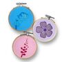 English Wildflowers Embroidery Hanging Decoration Kit, thumbnail 1 of 10