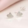 Tiny Sterling Silver Mother Of Pearl Heart Studs, thumbnail 3 of 8