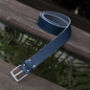 Premium Blue English Leather Mens Belt Handmade, thumbnail 1 of 6