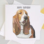 Basset Hound Birthday Card, thumbnail 1 of 2