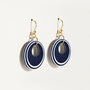 Navy And White Circular Earrings, thumbnail 5 of 7
