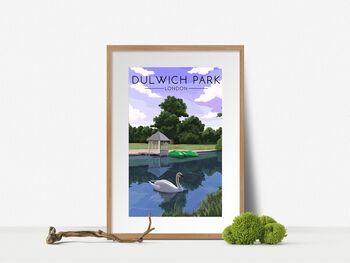 Dulwich Park London Travel Poster Art Print, 4 of 8