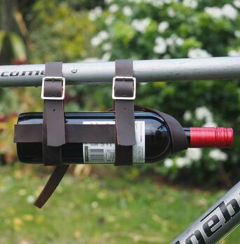Cycling Wine Bottle Holder With Personalised Message, 3 of 8