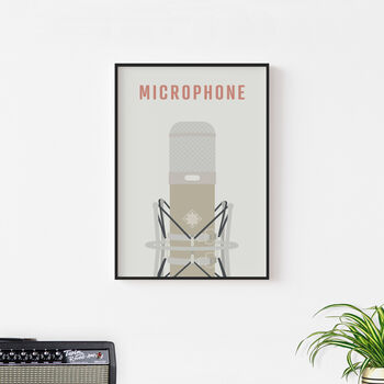 Microphone Print | Instrument Music Poster, 6 of 7