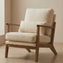 Boucle Khaki Accent Chair Armchair Living Room, thumbnail 2 of 5