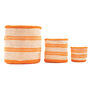 Orange Stripe And Natural Storage Baskets, thumbnail 6 of 8