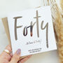 Forty …It’s Time To Party! 40th Birthday Card, thumbnail 1 of 5
