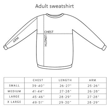'Organised Af' Embossed Label Sweatshirt Jumper, 5 of 6