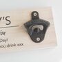 Personalised Wooden Bottle Opener Plaque, thumbnail 7 of 10