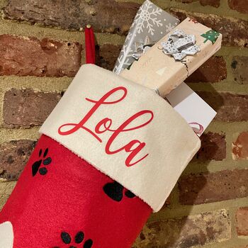 Cute Dog Christmas Stocking, 2 of 3