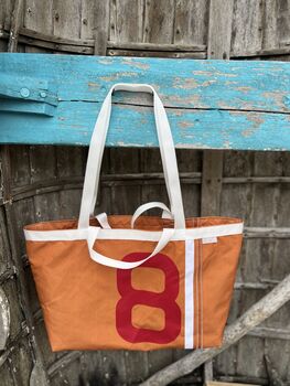 Gennaker Upcycled Sailcloth Two Handle Bag, 6 of 6
