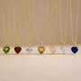 Peridot Cubic Zirconia August Birthstone Gold Plated Necklace, thumbnail 4 of 5