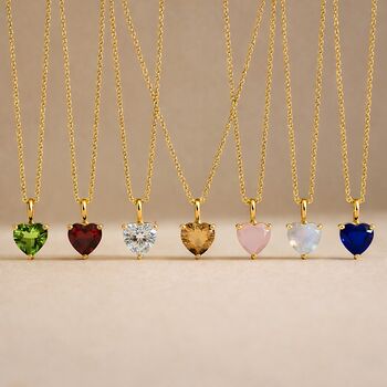 Peridot Cubic Zirconia August Birthstone Gold Plated Necklace, 4 of 5