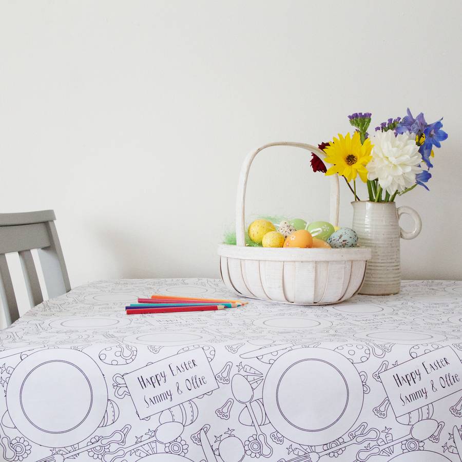 Personalised Colour In Easter Tablecloth By So Close